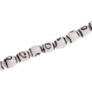 Glass Beads with Eye design  White oval / 15x13mm / Ca...