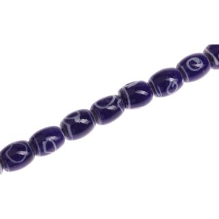 Glass Beads with Eye design  Blue oval / 15x13mm / 28pcs.