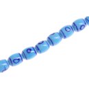 Glass Beads with Eye design  Light blue oval / 15x13mm /...