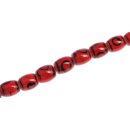 Glass Beads with Eye design  Red oval / 15x13mm / 28pcs.