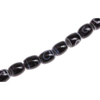 Glass Beads with Eye design  Black oval / 15x13mm / 28pcs.