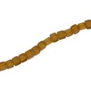Glass Beads matt Honey Dice / 6mm / 72pcs.