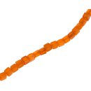 Glass Beads matt Orange Dice / 6mm / 72pcs.
