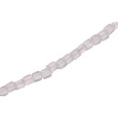 Glass Beads matt White Dice / 6mm / 72pcs.