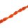 Glass Beads matt Orange Teardrops / 18mm / 22pcs.
