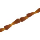 Glass Beads matt Honey Teardrops / 18mm / 22pcs.