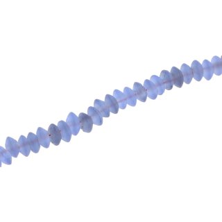 Glasperlen matt light blue Saucer / 5x11mm / 79pcs.