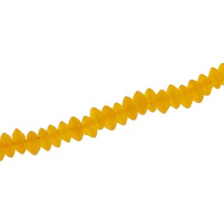 Glasperlen matt Yellow Saucer / 5x11mm / 79pcs.