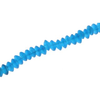 Glass Beads matt Blue Saucer / 5x11mm / 79pcs.