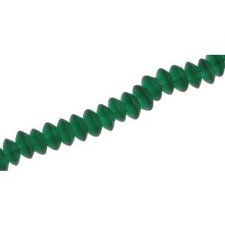 Glass Beads matt  Green Saucer / 5x11mm / 79pcs.