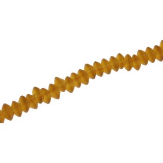 Glass Beads matt  Honey Saucer / 5x11mm / 79pcs.