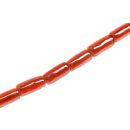 Glass Beads Shiny  Orange Tube / 20x10mm / 18pcs.