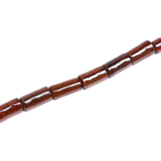 Glasperlen Shiny  Brown Tube / 20x10mm / 18pcs.