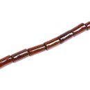 Glasperlen Shiny  Brown Tube / 20x10mm / 18pcs.