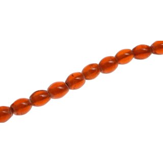 Glass Beads Shiny  Orange oval / 12x10mm / 33pcs.