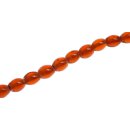 Glass Beads Shiny  Orange oval / 12x10mm / 33pcs.