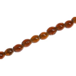 Glass Beads Shiny  Brown oval / 12x10mm / 33pcs.
