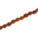 Glass Beads Shiny  Brown oval / 12x10mm / 33pcs.