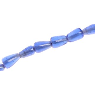 Glass Beads Shiny  Dark blue Teardrops / 18mm / 22pcs.