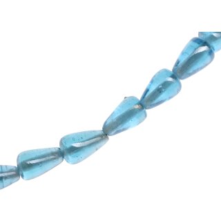 Glass Beads Shiny  blue Teardrops / 18mm / 22pcs.