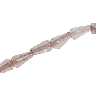 Glass Beads Shiny Transparent Teardrops / 22mm / 20pcs.