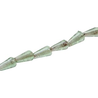 Glasperlen Shiny Green Teardrops / 22mm / 20pcs. *