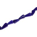 Glass Beads Shiny Dark Blue Teardrops / 22mm / 20pcs.