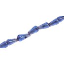Glass Beads Shiny Blue Teardrops / 22mm / 20pcs.