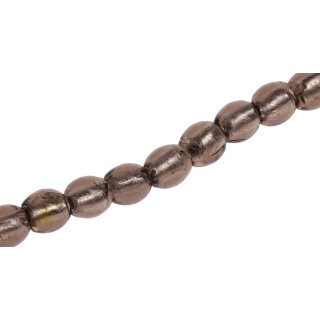 Glass Beads Shiny Transparent w silver oval / 12mm / 34pcs.