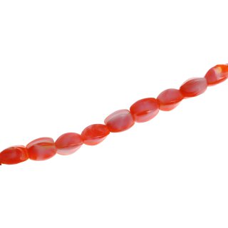 Glass Beads Shiny  orange Twisted / 11mm / 38pcs.