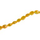 Glass Beads Shiny  yellow Twisted / 11mm / 38pcs.