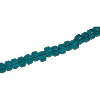 Glass Beads Shiny alpine green wheel / 6x10mm / 68pcs.