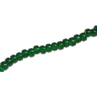Glasperlen Shiny green wheel / 6x10mm / 68pcs. *