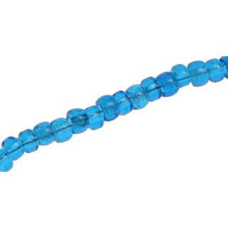 Glass Beads Shiny air blue wheel / 6x10mm / 68pcs.