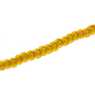 Glasperlen Shiny yellow wheel / 6x10mm / 68pcs. *