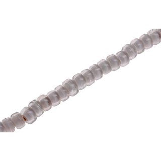 Glass Beads Shiny  white wheel / 6x10mm / 68pcs.