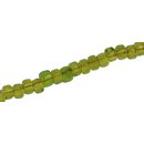 Glass Beads Shiny green wheel / 6x10mm / 68pcs.