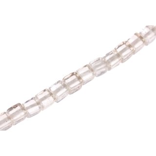 Glass Beads Shiny Transparent white dice / 10mm / 36pcs.