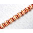 s bone ball beads with orange resin ca.20mm