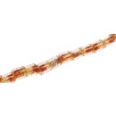 Glass Beads Shiny Transparent  yellow/brown Tube / 12mm /...