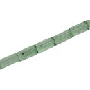 Glasperlen Shiny green Tube / 20mm / 20pcs.