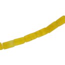 Glass Beads Matt Yellow Tube / 18mm / 21pcs.