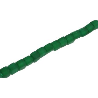 Glass Beads Matt dark green Tube / 11mm / 36pcs.