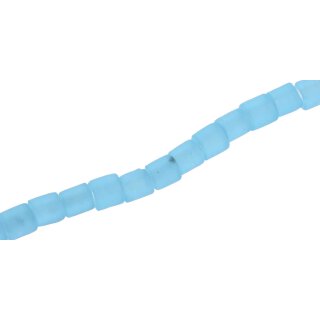 Glasperlen Matt turq. wheel / 10mm / 42pcs.