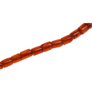 Glasperlen Shiny orange Tube / 12mm / 33pcs.