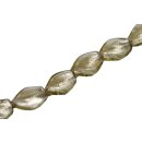 Glass Beads Shiny Mellow Green Twisted / 26mm / 15pcs.