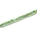 Glass Beads Shiny with design green Rectangle / 30mm /...