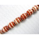 Shark bone oval with brown resin ca. 25x22mm