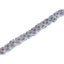 Glass Beads Shiny with design  white dice / 10mm / 38pcs.