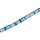 Glass Beads Shiny with design  sky blue tube / 10mm / 28pcs.